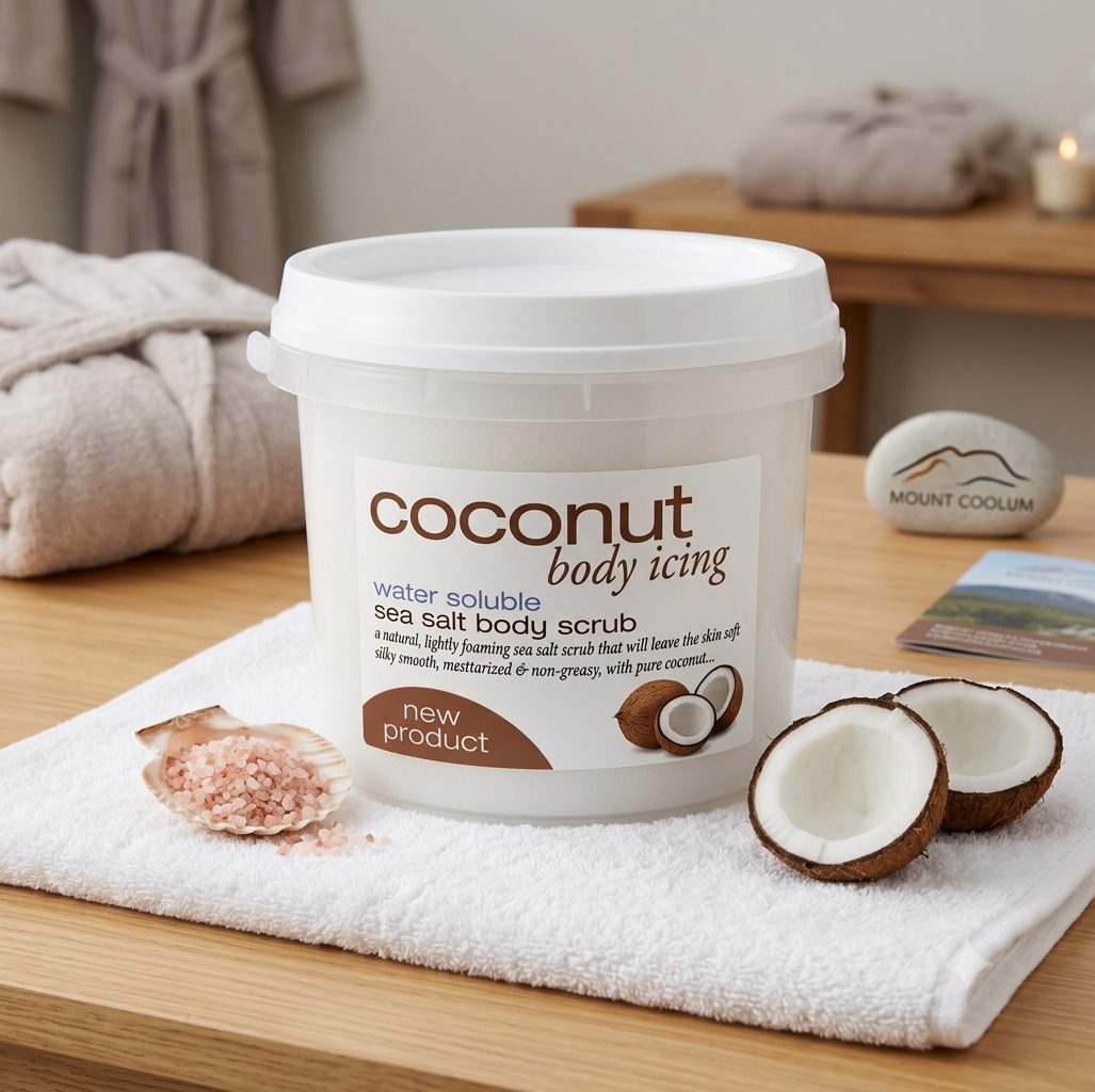 Coconut Body Icing - Water Soluble Sea Salt Scrub 1kg - Image 2